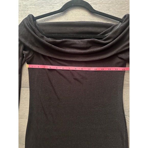 Edikted Dress Womens Large Black Off Shoulder Long Sleeve Maxi Bodycon S14961 - Picture 7 of 16